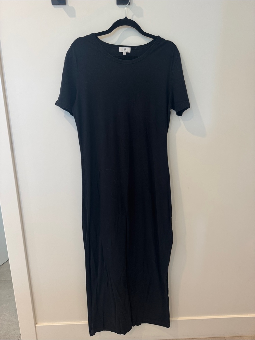 Ag Adriano Goldschmied Black Short-Sleeve tshirt Maxi Dress
